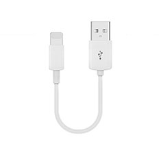 USB Ladekabel Kabel 20cm S02 für Apple iPhone 14 Pro Weiß