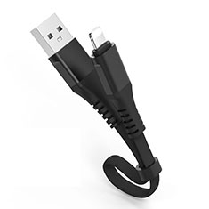 USB Ladekabel Kabel 30cm S04 für Apple iPhone SE3 (2022) Schwarz