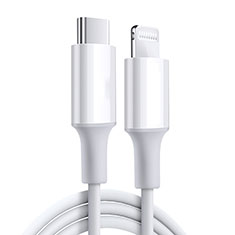 USB Ladekabel Kabel C02 für Apple iPhone 13 Mini Weiß