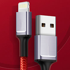 USB Ladekabel Kabel C03 für Apple iPhone 12 Max Rot