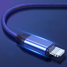 USB Ladekabel Kabel C04 für Apple iPhone 13 Pro Blau