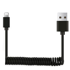 USB Ladekabel Kabel D08 für Apple iPhone 5C Schwarz