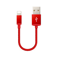 USB Ladekabel Kabel D18 für Apple iPhone 12 Pro Rot