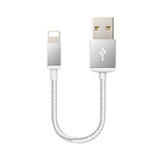 USB Ladekabel Kabel D18 für Apple iPhone 12 Pro Silber