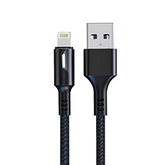 USB Ladekabel Kabel D21 für Apple iPhone SE3 (2022) Schwarz