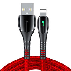 USB Ladekabel Kabel D23 für Apple iPhone 12 Pro Max Rot