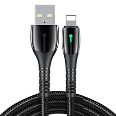 USB Ladekabel Kabel D23 für Apple iPhone 5C Schwarz