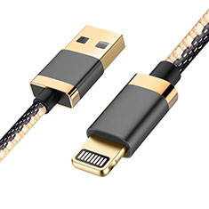 USB Ladekabel Kabel D24 für Apple iPhone 5C Schwarz