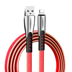 USB Ladekabel Kabel D25 für Apple iPad 10.2 (2020) Rot