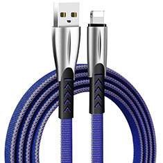USB Ladekabel Kabel D25 für Apple iPhone SE (2020) Blau