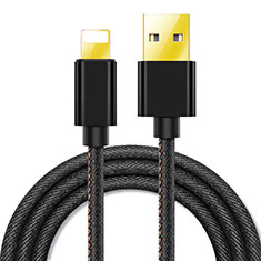 USB Ladekabel Kabel L04 für Apple iPhone 13 Mini Schwarz
