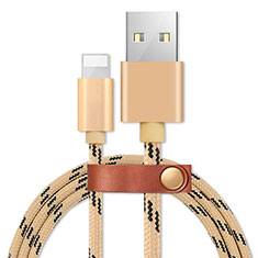 USB Ladekabel Kabel L05 für Apple iPhone 13 Gold