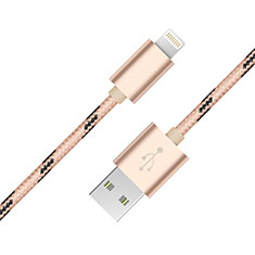 USB Ladekabel Kabel L10 für Apple iPhone 11 Pro Max Gold