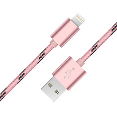 USB Ladekabel Kabel L10 für Apple iPhone 11 Pro Max Rosa