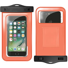 Wasserdicht Unterwasser Handy Tasche Universal W02 für HTC U12 Plus Orange