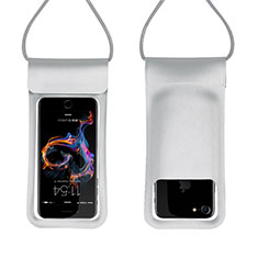 Wasserdicht Unterwasser Handy Tasche Universal W06 für Motorola Moto G 5G Silber