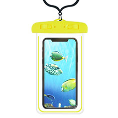 Wasserdicht Unterwasser Handy Tasche Universal W08 für Apple iPhone 13 Mini Gelb