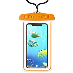 Wasserdicht Unterwasser Handy Tasche Universal W08 für Motorola Moto G42 Orange