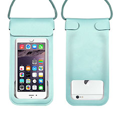 Wasserdicht Unterwasser Handy Tasche Universal W10 für Motorola Moto G9 Plus Blau