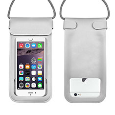 Wasserdicht Unterwasser Handy Tasche Universal W10 für LG K42 Silber