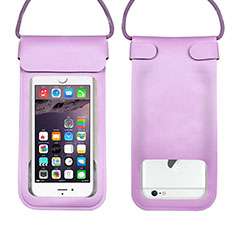 Wasserdicht Unterwasser Handy Tasche Universal W10 für Sharp AQUOS Sense4 Plus Violett