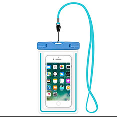 Wasserdicht Unterwasser Handy Tasche Universal W16 für Nokia 7.1 Plus Hellblau