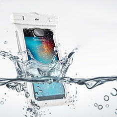 Wasserdicht Unterwasser Schutzhülle Tasche Universal für Apple iPhone 13 Pro Max Weiß