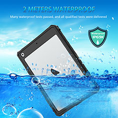 Wasserdicht Unterwasser Silikon Hülle Handyhülle und Kunststoff Waterproof Schutzhülle 360 Grad Ganzkörper Tasche für Apple iPad 10.2 (2020) Schwarz