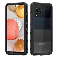 Wasserdicht Unterwasser Silikon Hülle Handyhülle und Kunststoff Waterproof Schutzhülle 360 Grad Ganzkörper Tasche für Samsung Galaxy A42 5G Schwarz
