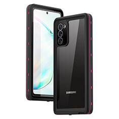 Wasserdicht Unterwasser Silikon Hülle Handyhülle und Kunststoff Waterproof Schutzhülle 360 Grad Ganzkörper Tasche für Samsung Galaxy Note 20 5G Pink