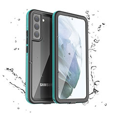 Wasserdicht Unterwasser Silikon Hülle Handyhülle und Kunststoff Waterproof Schutzhülle 360 Grad Ganzkörper Tasche für Samsung Galaxy S21 5G Grün