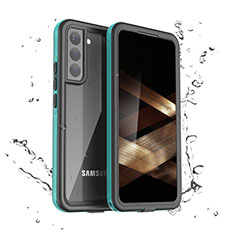 Wasserdicht Unterwasser Silikon Hülle Handyhülle und Kunststoff Waterproof Schutzhülle 360 Grad Ganzkörper Tasche für Samsung Galaxy S24 5G Grün
