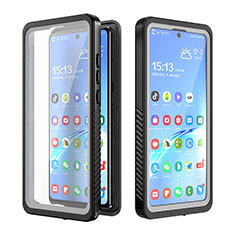 Wasserdicht Unterwasser Silikon Hülle Handyhülle und Kunststoff Waterproof Schutzhülle 360 Grad Ganzkörper Tasche W02 für Samsung Galaxy Note 20 5G Schwarz