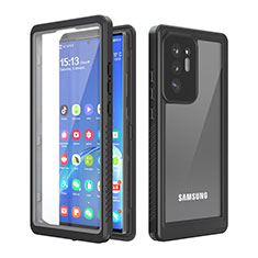 Wasserdicht Unterwasser Silikon Hülle Handyhülle und Kunststoff Waterproof Schutzhülle 360 Grad Ganzkörper Tasche W02 für Samsung Galaxy Note 20 Ultra 5G Schwarz