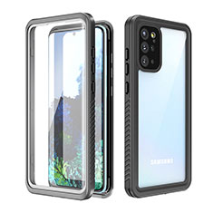 Wasserdicht Unterwasser Silikon Hülle Handyhülle und Kunststoff Waterproof Schutzhülle 360 Grad Ganzkörper Tasche W02 für Samsung Galaxy S20 Plus 5G Schwarz