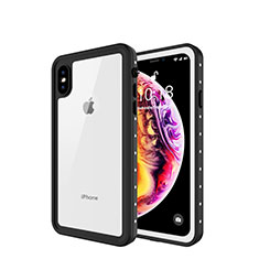 Wasserdicht Unterwasser Silikon Hülle Handyhülle und Kunststoff Waterproof Schutzhülle 360 Grad Tasche W01 für Apple iPhone Xs Max Weiß