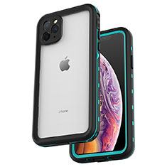 Wasserdicht Unterwasser Silikon Hülle Handyhülle und Kunststoff Waterproof Schutzhülle 360 Grad Tasche W04 für Apple iPhone 11 Pro Cyan