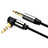 Audio Stereo 3.5mm Klinke Kopfhörer Verlängerung Kabel auf Stecker A10 Schwarz