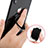Fingerring Ständer Smartphone Halter Halterung Universal R07 Schwarz