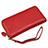 Handtasche Clutch Handbag Leder Lichee Pattern Universal H28 Rosa