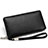Handtasche Clutch Handbag Schutzhülle Leder Universal H18 Schwarz