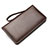 Handtasche Clutch Handbag Schutzhülle Leder Universal H19 Braun