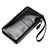 Handtasche Clutch Handbag Tasche Leder Universal H07 Schwarz
