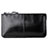 Handtasche Clutch Handbag Tasche Leder Universal H07 Schwarz