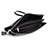 Handtasche Clutch Handbag Tasche Leder Universal H07 Schwarz