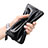 Handtasche Clutch Handbag Tasche Leder Universal H07 Schwarz
