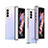 Handyhülle Hülle Crystal Hartschalen Tasche Schutzhülle H06 für Samsung Galaxy Z Fold4 5G Silber