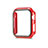 Handyhülle Hülle Hartschalen Kunststoff Schutzhülle Tasche Matt M01 für Apple iWatch 5 44mm Rot