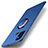 Handyhülle Hülle Hartschalen Kunststoff Schutzhülle Tasche Matt mit Magnetisch Fingerring Ständer A01 für Oppo A53s Blau