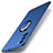 Handyhülle Hülle Hartschalen Kunststoff Schutzhülle Tasche Matt mit Magnetisch Fingerring Ständer A01 für Oppo Reno4 5G Blau